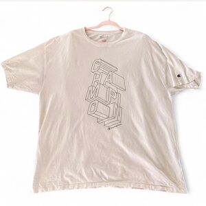 Champion Graphic Tee in Ivory/Cream